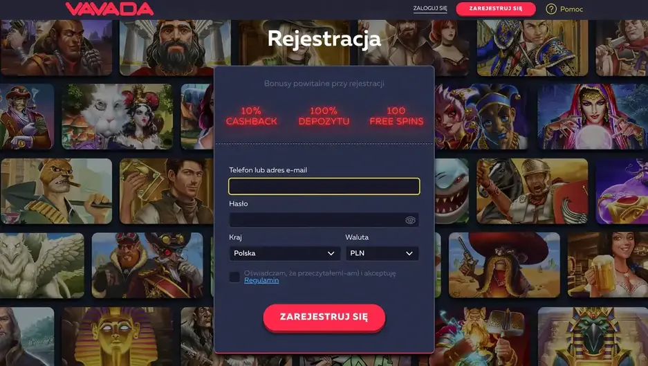 Rejestracja Vavada